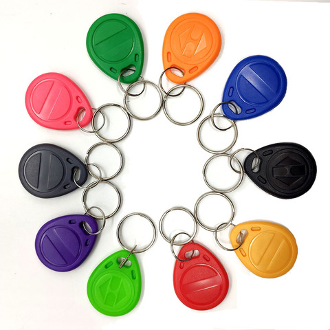 10pcs T5577 EM4305 125KHz Rewritable Writable Rewrite Keyfobs RFID Tag Copy 125KHz card Proximity Token Key Ring Clone Access ► Photo 1/6