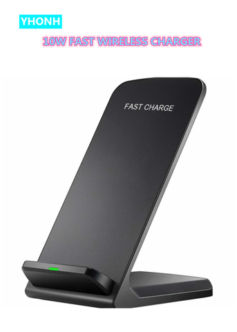 10W QI Wireless Charger 2-Coils Stand 5V/2A & 9V/1.67A Quick Charge 2.0 Fast Charging for Samsung S10 S7 S8 S9 iPhone 8 10 X XR ► Photo 1/6