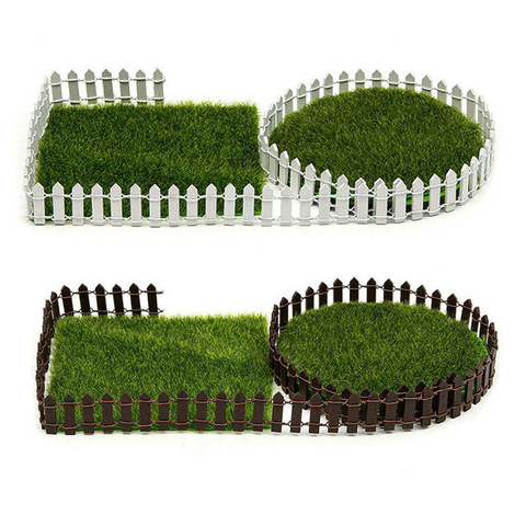 Mini Small Fence Barrier Wooden Craft Fence Plant Flower Potted Landscape Decor Accessories Miniature Terrarium DIY Garden Kit ► Photo 1/6