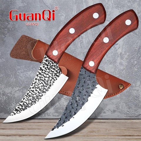 5 Inch Handmade Stainless Steel Kitchen Boning Knife Fishing Knife Forged In Fire Knives Meat Cleaver Butcher Knife Camp Knife ► Photo 1/6