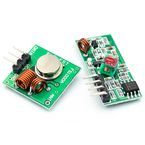 RF wireless receiver module & transmitter module board super regeneration 433MHZ DC5V (ASK /OOK) 1pair =2pcs ► Photo 1/2