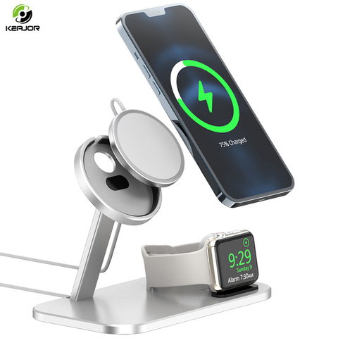2 in 1 Wireless Charging Dock Stand For iPhone 12 Pro Max Mini Phone Desktop Holder For Apple Watch i Watch Charger Stand ► Photo 1/6