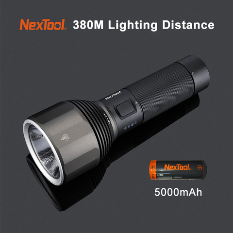 Original NexTool Rechargeable Flashlight 2000lm 380m 5 Modes IPX7 Waterproof LED light Type-C Searching Torch for Camping ► Photo 1/6