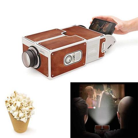 3D Projector Cardboard Mini Smartphone Projector Light Novelty Adjustable Portable Cinema Home Theater Pico ► Photo 1/5