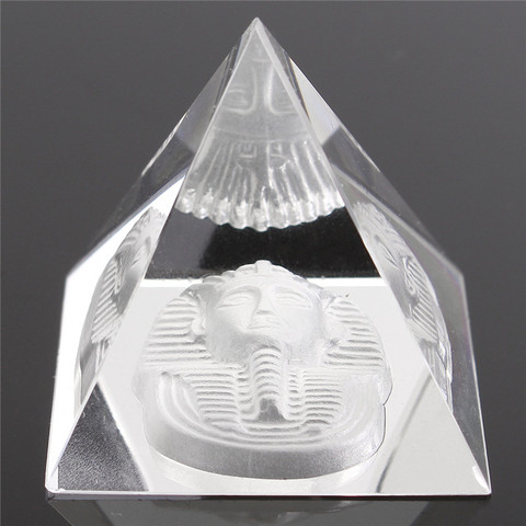 Lucky Energy Healing Small Feng Shui Egypt Egyptian Shape Clear Crystal Pyramid Ornament Reiki Chakra Healing Amulet Home Decor ► Photo 1/6