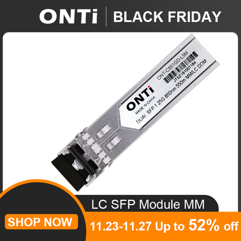 SFP Transceiver Module  LC Gigabit Multimode Duplex Fiber Optical 1.25G 850nm 550m Compatible with Cisco/Mikrotik Switch DDM MM ► Photo 1/5