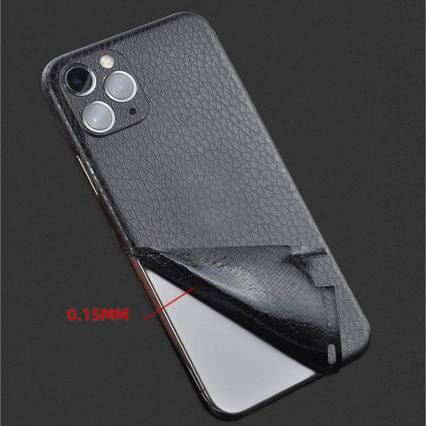 Leather Skin Pattern Phone Sticker For iPhone 7 8 Plus Back Films Decal For iPhone 11 Pro Max Sticker Adhesive Skin ► Photo 1/6