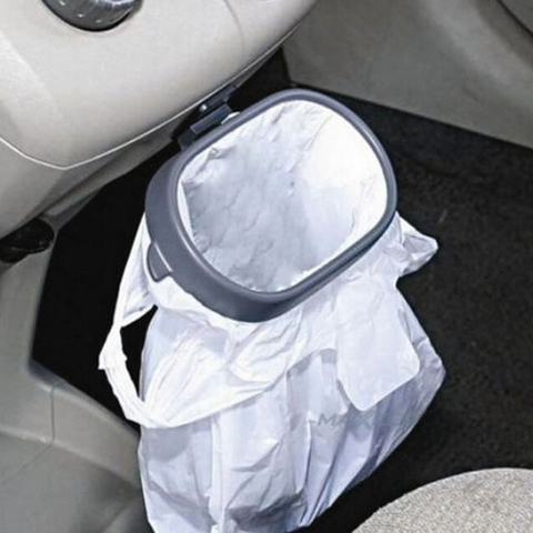 Portable Black Rubbish Bin Car Organizer Vehicle Frame Garbage Bag Holder Trash Bag Rack Auto Car Hanger Car Accessories ► Photo 1/6