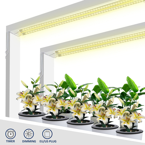 Led Grow Light Strips With 4pcs Bars 40W Full Spectrum Indoor Lamp For Plants Phyto Lamp Phytolamp Timer Hydroponic Plant Shelf ► Photo 1/6