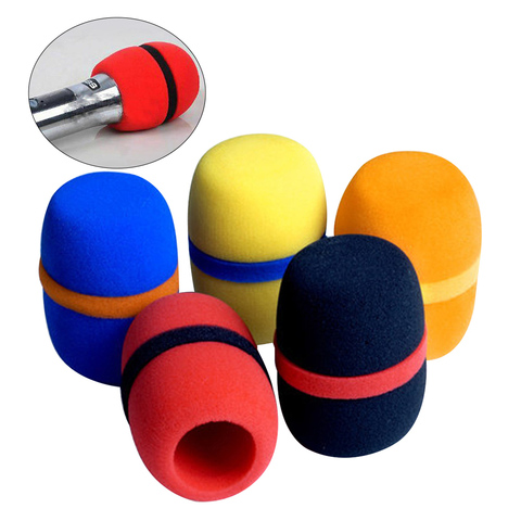 10pcs Headset Windscreen Thickened KTV Handheld Dust Proof Soft Sponge Microphone Cover Studio Cap Foam Replacement Accessories ► Photo 1/6