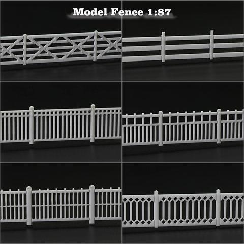 1 Meter Model Railway White Building Fence Wall 1:87 HO Scale Model Trains Diorama Accessory ► Photo 1/6