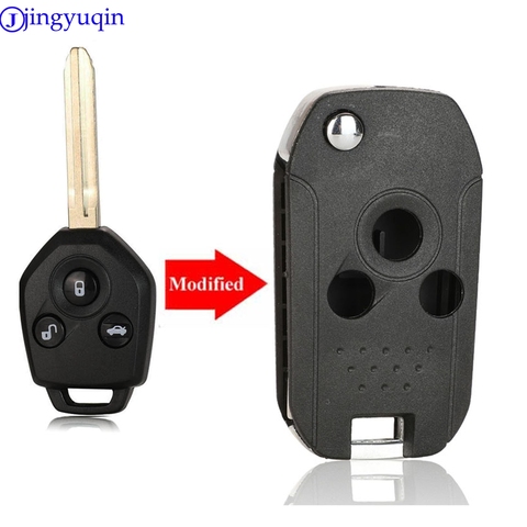 jingyuqin 3 Buttons Modified Flip Folding Remote Key Sleeve For Subaru Forester XV Legacy Outback Fob Key Cover ► Photo 1/6