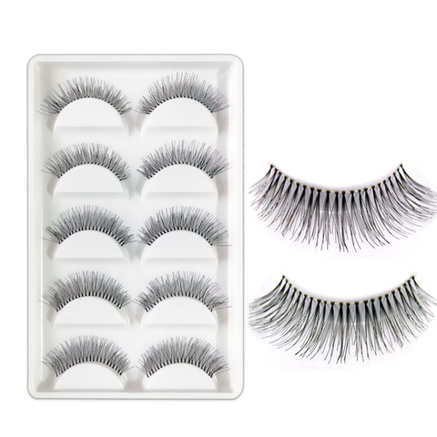 5 Pairs/lot Natural Sparse Cross Eye Lashes Extension Makeup Long False Eyelashes  ► Photo 1/6