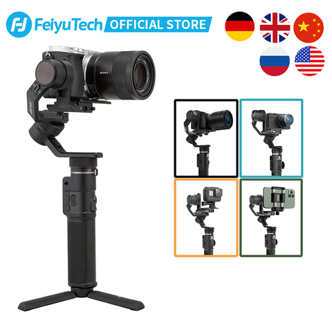 FeiyuTech Feiyu G6 Max 3-Axis Handheld Gimbal Stabilizer for SONY Canon Mirrorless Pocket Action Camera GoPro Hero 8 7 6 5 phone ► Photo 1/6