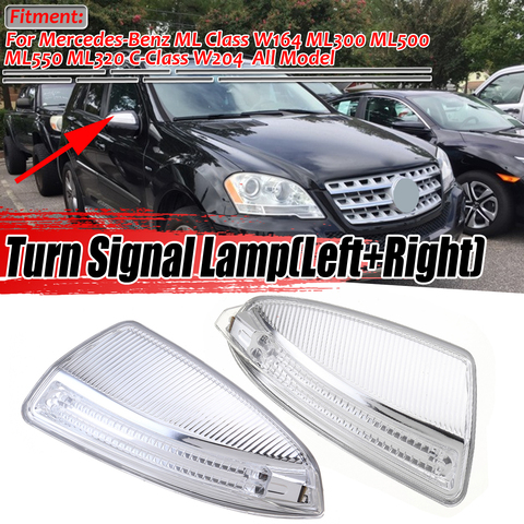 Left/Right Car Door Rearview Mirror Turn Signal Light Lamps For Mercedes For Benz ML Class W164 ML300 ML500 ML550 C-Class W204 ► Photo 1/6