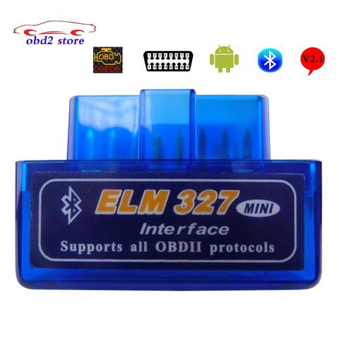 V2.1 ELM 327 OBD2  Elm327 Bluetooth Adapter Cord Reader Scan Tool  Elm-327 Car Diagnostic Scanner OBD 2 II Auto Diagnostic Tool ► Photo 1/6