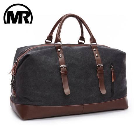 MARKROYAL Canvas Leather Men Travel Bags Carry On Luggage Bag Men Duffel Bags Handbag Travel Tote Large Weekend Bag Dropshipping ► Photo 1/6