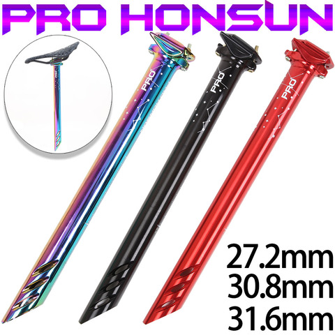 PRO HONSUN CNC Aluminum Alloy Road Bike Seatpost 27.2 AM/XC/MTB Bicycle Seatpost Rainbow Color Seat Post MTB Seat Tube Bike Part ► Photo 1/6