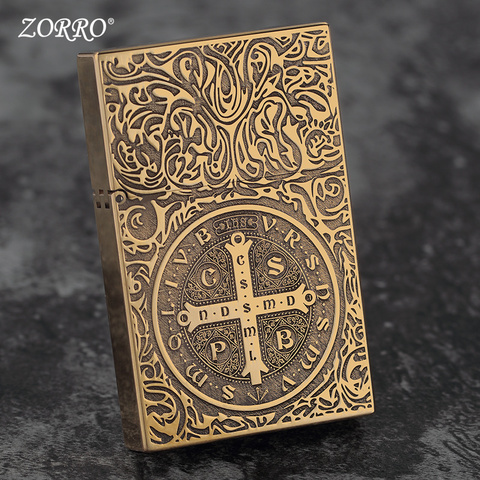 Kerosene Lighter Zorro  Ultra-thin Carved Constantine Personality Creative Lighter ► Photo 1/5