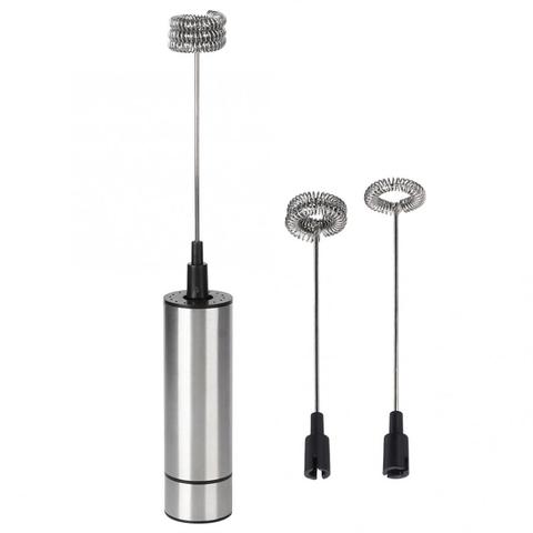 Stainless Steel Electric Milk Frother 3 Whisk Powerful Hand Milk Foamer Kitchen Egg Beater Coffee Cappuccino Maker Mixer Blender ► Photo 1/6