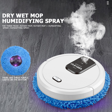 Fully Automatic Sweeping Robot Smart Impregnation Cleaning Robot USB Charging Dry and Wet Spray Mop Spray Aerosol Disinfecting ► Photo 1/6