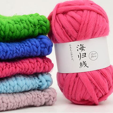 Multi-color Wool Practical Big Belly Sweater Weaving Thread DIY Handmade Knitting Yarn laine a tricoter For Hat Scarf Shawl ► Photo 1/6