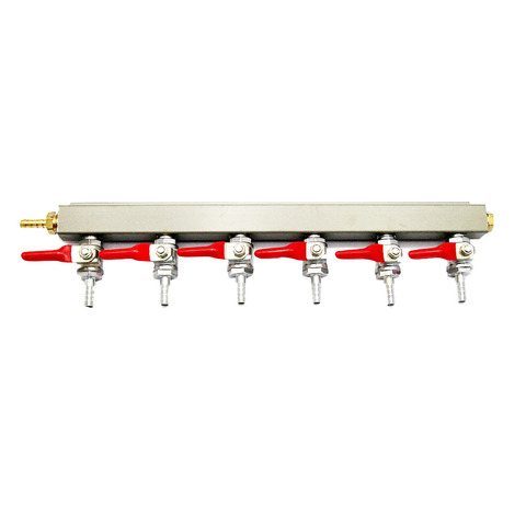 6 Way Gas Manifold Distribution CO2 Splitter W/ Check Valves Home Brew Kegerator ► Photo 1/6