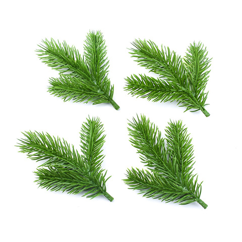 5pcs Christmas ornament pine leaves decorative flowers for scrapbooking home decoration accessories wedding artificial plants ► Photo 1/6