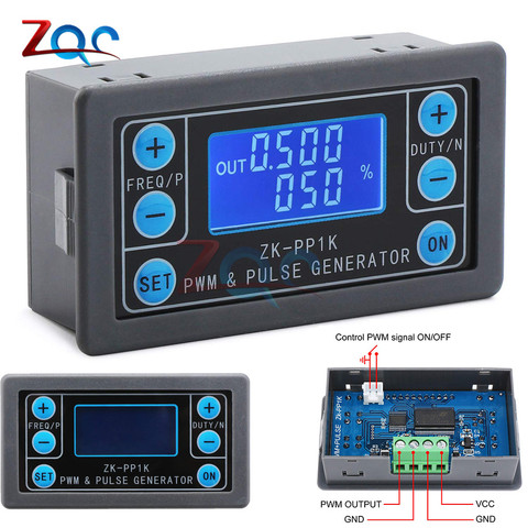 LCD Digital PWM Signal Generator Pulse Frequency Duty Cycle Adjustable Square Wave Rectangular Wave Signal Function Generator ► Photo 1/6