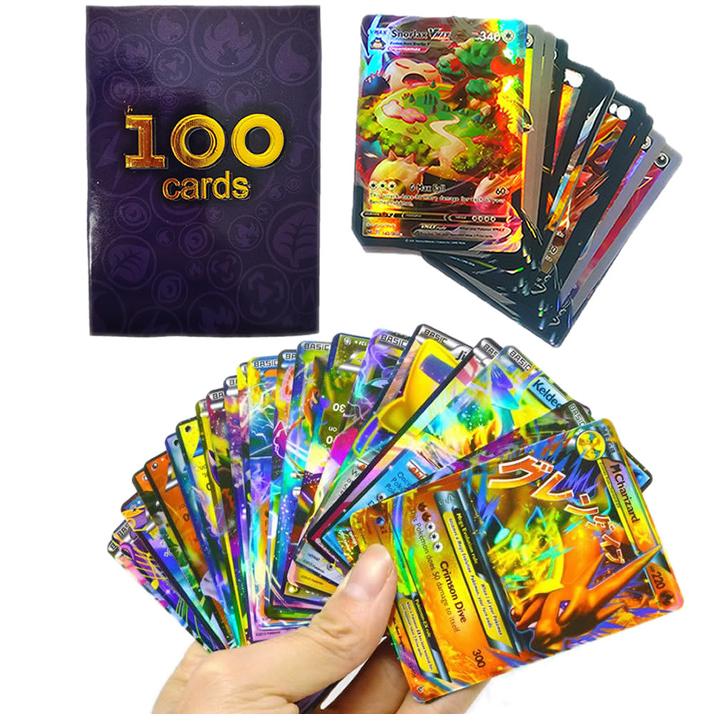 Pokemon 40pcs Cartes Pokemon VMAX GX EX V Brillantesة, meilleure vente à  prix pas cher