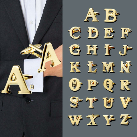HAWSON Classic Gold Alphabet Cufflinks for Men Fashion Shirt Cuff Links  Wholesale from China - Price history & Review | AliExpress Seller - HAWSON  JEWELLRY Store | Alitools.io