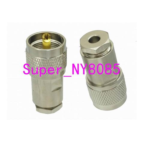 1pcs UHF PL259 Male Plug Clamp RG58 RG142 LMR195 RG400 Cable RF Coaxial Connector Straight ► Photo 1/4