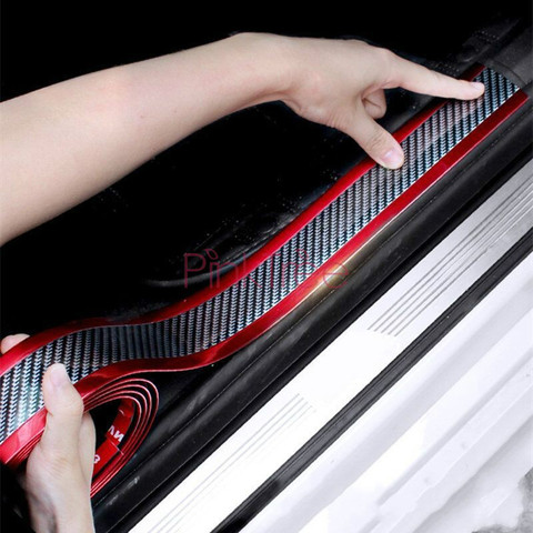 Car Sticker 5D Carbon Fiber Rubber Protector Door Sill Auto Styling For Toyota RAV4 2013 2014 2015 2016 2017 2022 ► Photo 1/1