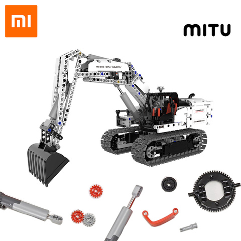 Xiaomi MITU Engineering Excavator Building Blocks Toy Kids Gift Crawler Simulation console Mechanical transmission 900+ parts ► Photo 1/6