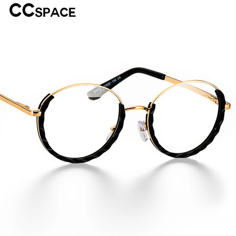 51012 Round Cat Eye Half-frame Plastic Titanium Glasses Frames Ultralight Men Women Optical Fashion Computer Glasses ► Photo 1/6