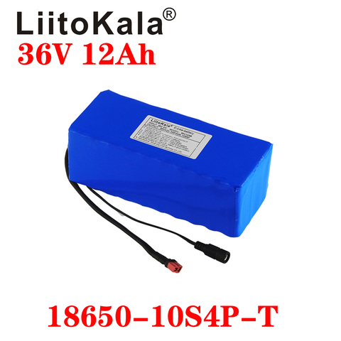 LiitoKala 36V 6AH 8AH 10AH 12AH Electric Bike Battery Built in 20A BMS Lithium Battery Pack 36 Volt with 2A Charge Ebike Battery ► Photo 1/6