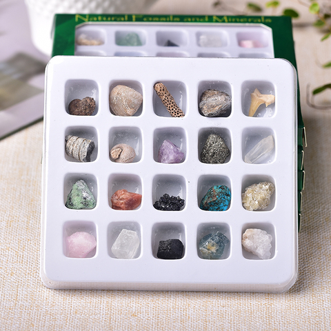 1set Natural Rock Mineral Specimen irregularity Raw Crystals Souvenir mini Mineral Stone Collection Ornament Gifts for Children ► Photo 1/6