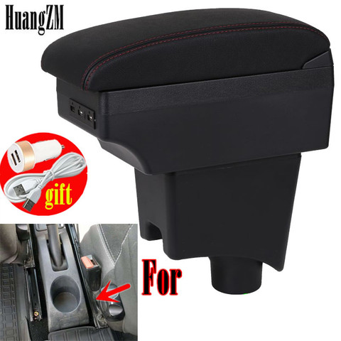 For Renault Dacia Sandero Logan 2013 - 2017 Rotatable armrest box Central console storage box ashtray USB Charging with Automobi ► Photo 1/6