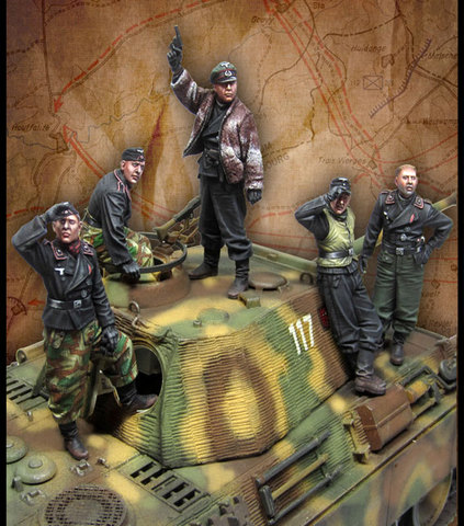 [tusk model]1/35 Scale Unassembled Resin figures resin model Kits big set(5 figures) eb008 ► Photo 1/1