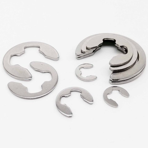 10/100pcs M1.2-M16 GB896 DIN6799 A2 304 Stainless Steel E Type Clip Circlip Retaining Ring Washer Snap Collar for Shaft Fastener ► Photo 1/6