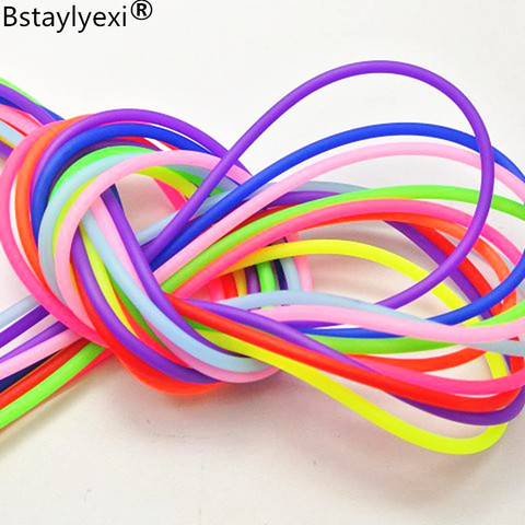 20 Meter Mixed Color 10 Meter rope Hollow Rubber Tubing Jewelry Cord  2mm Cover Memory Wire decorative diy accessories ► Photo 1/6