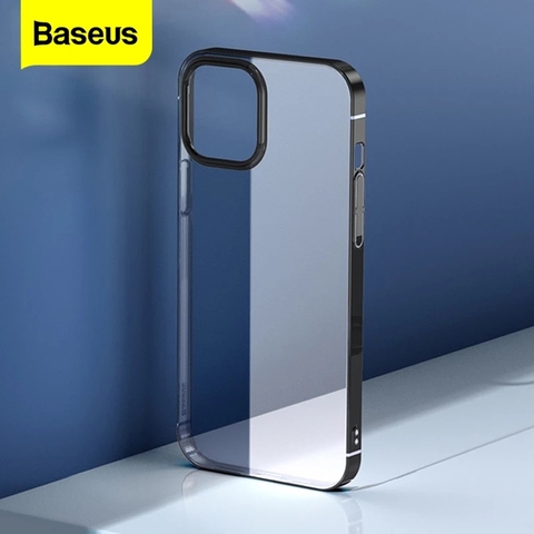 Baseus Transparent Phone Case For iPhone 12 Mini 12 Pro Thin Clear Plating Back Case For iPhone 12 Pro Max Soft TPU Cover Coque ► Photo 1/6