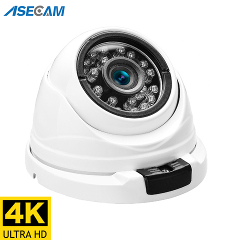 Hikvision Compatible 8MP 4K IP Camera POE H.265 Onvif Metal Indoor Small Dome CCTV Wide Angle 2.8mm 4MP Surveillance Camera ► Photo 1/3