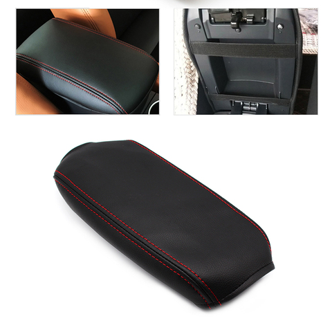 Soft Leather Armrest Cover For VW Golf 5 MK5 2005 2006 2007 2008 2009 2010 Car Center Control Armrest Box Skin Cover Trim ► Photo 1/5