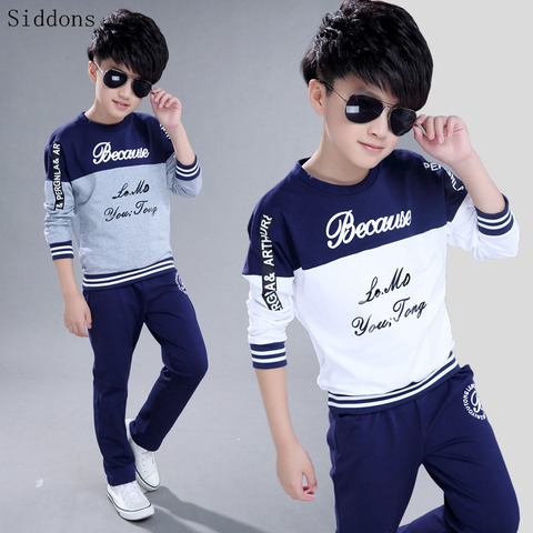 Boys clothes sport suit casual boys clothing sets 2022 autumn letter two pieces children clothing set kids tracksuit clothes ► Photo 1/5