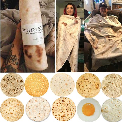 WOSTAR Winter warm tortilla blankets fashion Super Soft Lavash Throw Blanket for Bed Sofa Bedspread Airplane Travel Blanket ► Photo 1/6