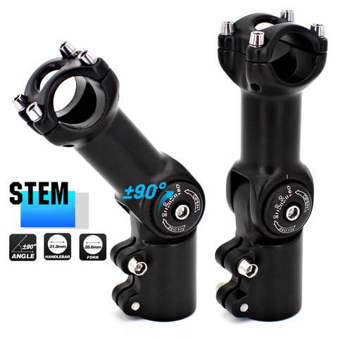 Aluminium Adjustable Bike Stem Riser for 25.4/31.8mm Handlebar 90mm 110mm Stem for MTB Road City Bike Bicycle part Rise Extender ► Photo 1/6