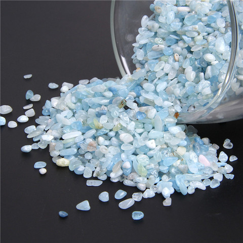 20G 50G 100G Aquamarines Crushed Stone Mineral Chips Bead Natural Gem Stone Healing Reiki Crystal Home Fountain Decoration ► Photo 1/5