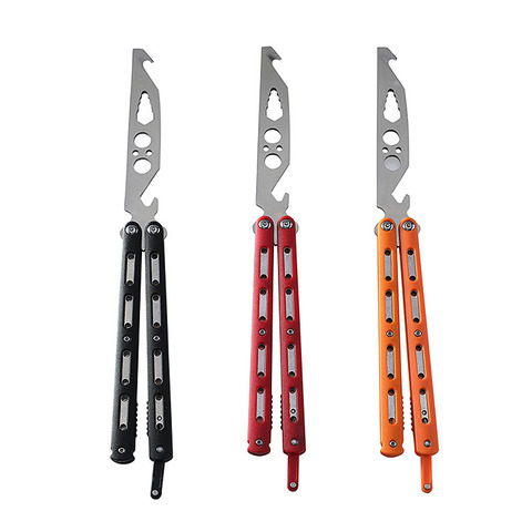 Multi-Function CSGO Butterfly Novice Folding Training Knife Adult Stainless Steel Practice Flail Bottle Opener Not Edge ► Photo 1/5