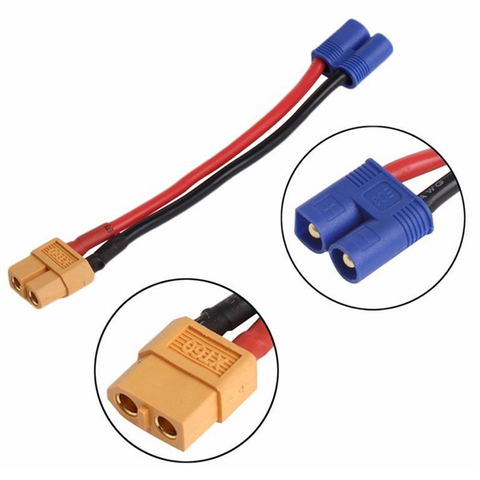 EC2 Banana Male Connector To XT60 Plug Wire Female Adapter Cable for RC Lipo Battery Banana Male to Female Plug Connector DIY ► Photo 1/6